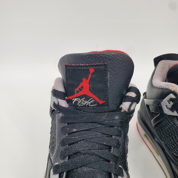 Nike Air Jordan 4 Retro GS Bred Reimagined Shoes 7Y 8.5 Womens  FQ8213-006 - Picture 7 of 10